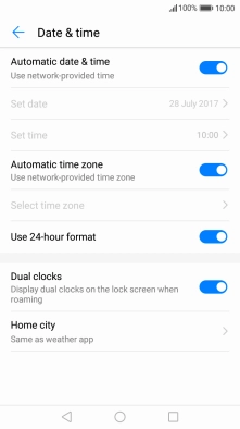 Press the Home key to return to the home screen.