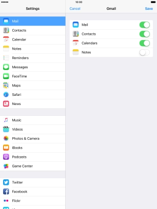 If this screen is displayed, you email account has been recognised and set up automatically. Follow the instructions on the screen to key in more information and finish setting up your tablet.