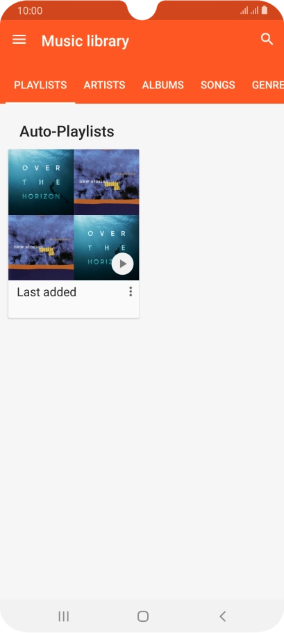 Press the required category and go to the required audio file.