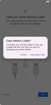 Press Copy without cable.