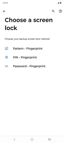 Press the required phone lock code.