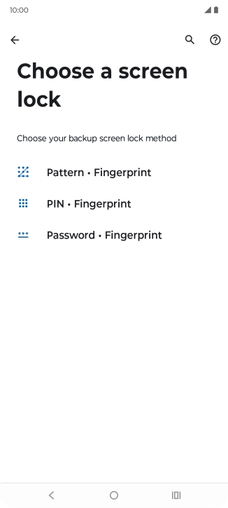Press the required phone lock code.