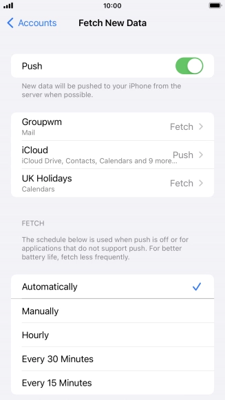 Press the indicator next to 