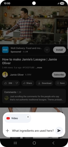 Follow the instructions on the screen to type or speak the required question for the video.