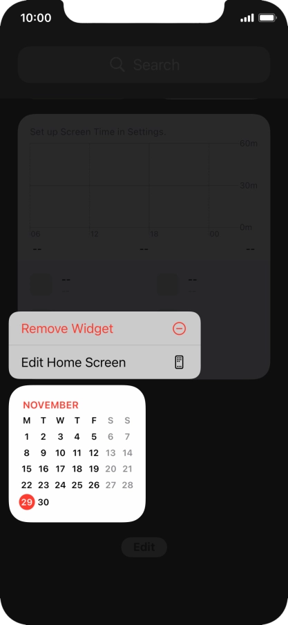 Press Remove Widget.