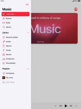 Press the required playlist.