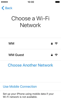 Press the required Wi-Fi network.