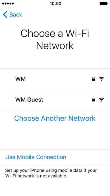 Press the required Wi-Fi network.