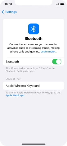 Press the required Bluetooth device and follow the instructions on the screen to pair the device with your phone.