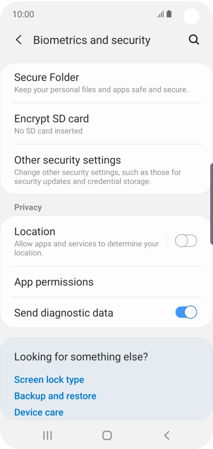 Press Other security settings.