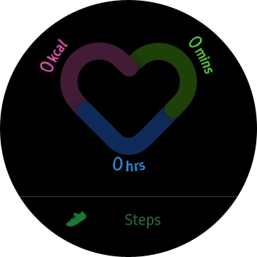 Press the pedometer icon. Press the pedometer icon.