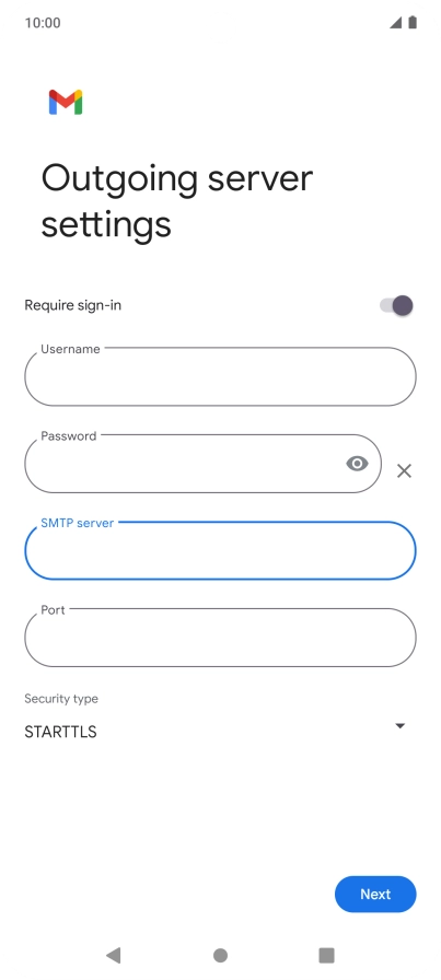 Press the field below 