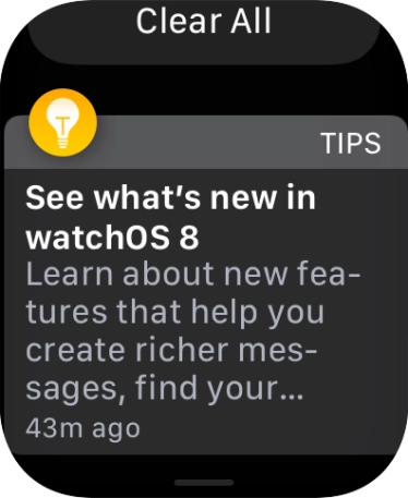 Press the required notification to open it.