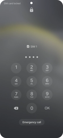If your SIM is locked, key in your PIN and press OK.