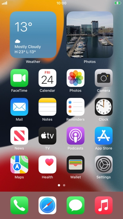When the battery charging icon is displayed, the battery is charging.