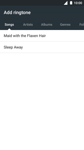 Press the required ring tones to hear them.