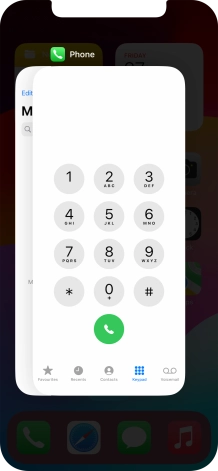 Slide upwards on the required application to end it.