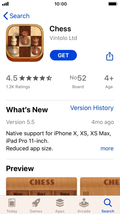 Press GET and follow the instructions on the screen to install the app.