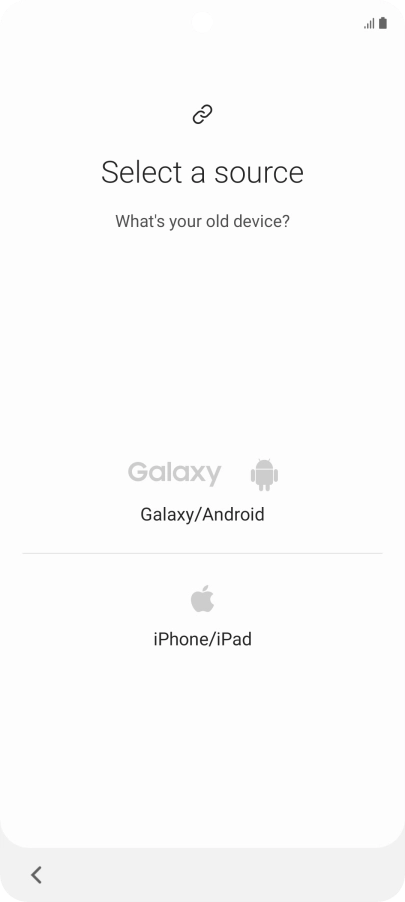 Press the required setting and follow the instructions on the screen to transfer the content from another phone.