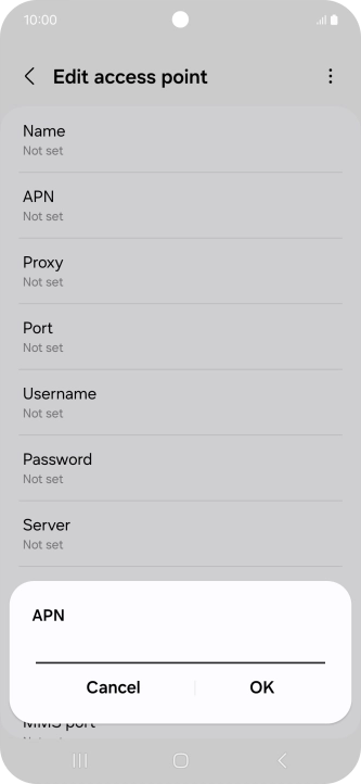 Key in live.vodafone.com and press OK.