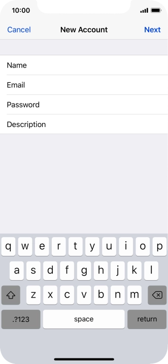 Press Description and key in the required name.