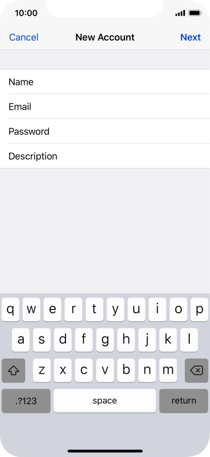 Press Description and key in the required name.