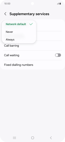 Press Always to turn on caller identification.