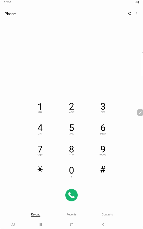 Press the menu icon.