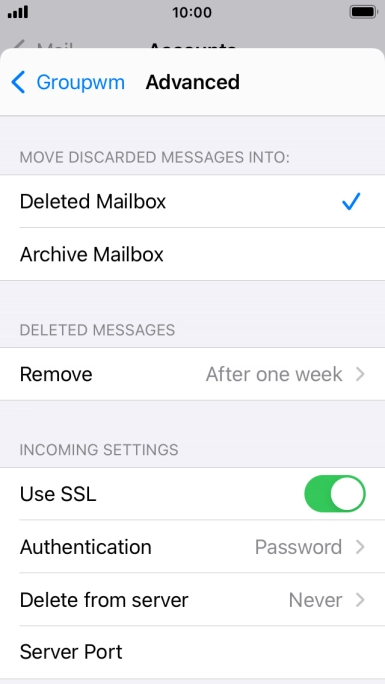 Press the indicator next to 