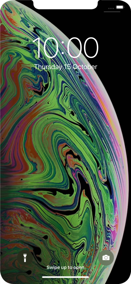 Slide your finger upwards starting from the bottom of the screen.