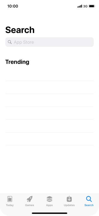 Press the search field and key in the name or subject of the required app.