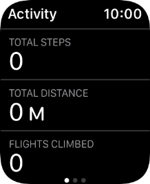 Keep sliding upwards and follow the instructions on the screen to see an activity summary for the current week or to adjust the daily activity goal.