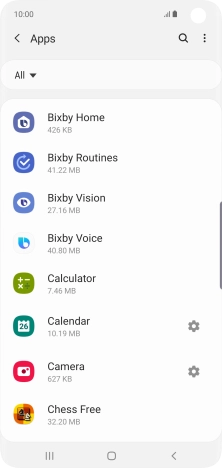 Press the required app.