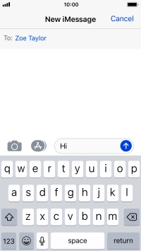 Press the send icon.