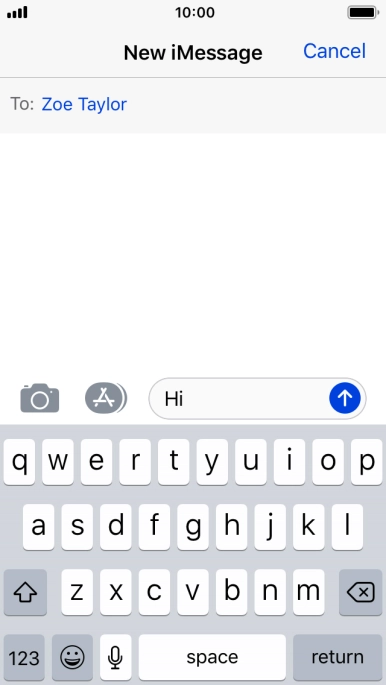 Press the send icon.