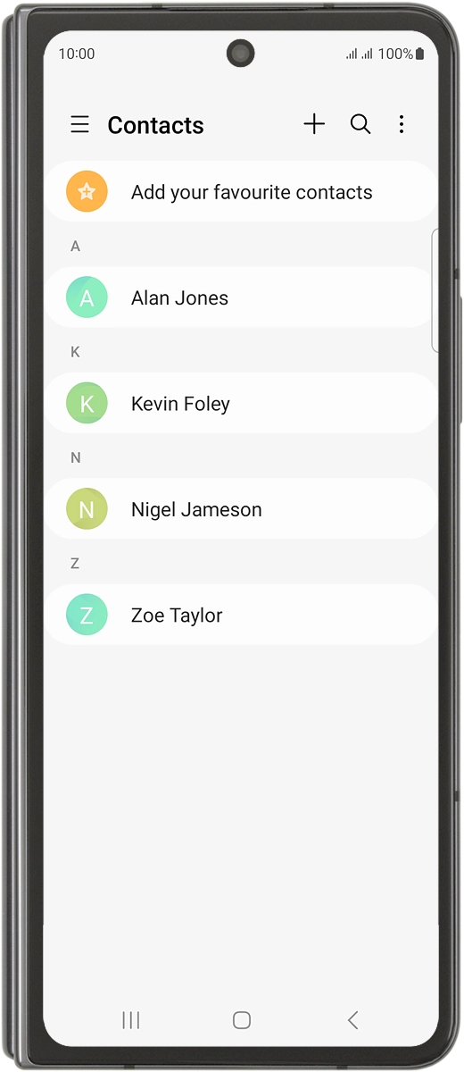 Press the required contact.