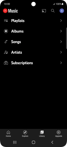 Press the required category and go to the required audio file.