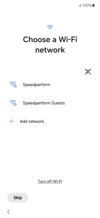 Press the required Wi-Fi network.