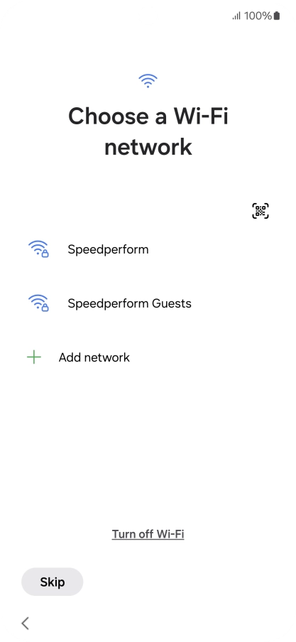 Press the required Wi-Fi network.