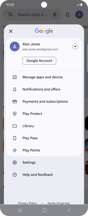 Press Manage apps and device. Press Manage apps and device.
