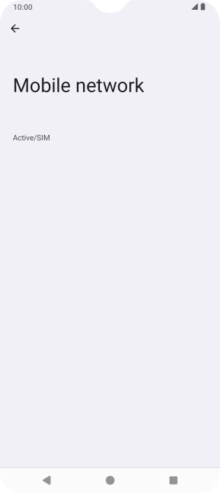 Press the name of the SIM.