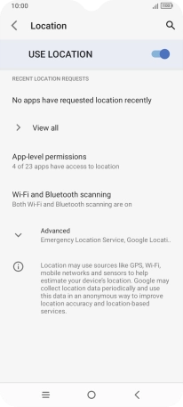 Press App-level permissions. Press App-level permissions.