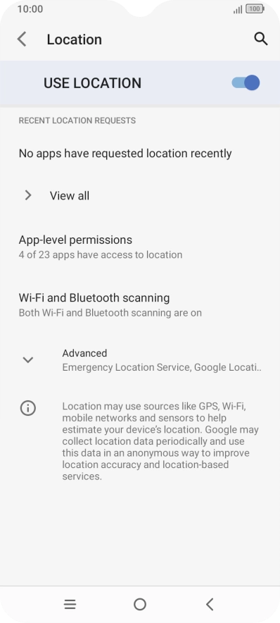 Press App-level permissions. Press App-level permissions.