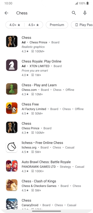 Press the required app.