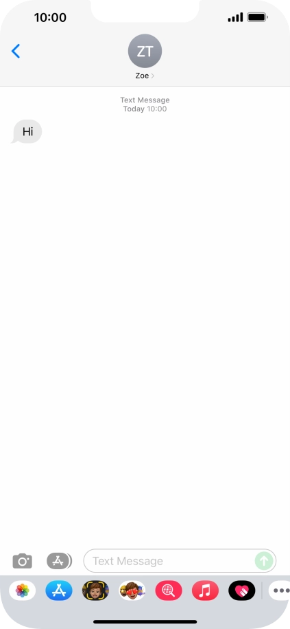 Slide your finger upwards starting from the bottom of the screen to return to the home screen.