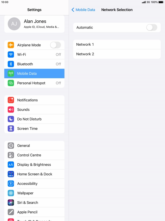 If you turn off the function, press the required network. If you turn off the function, press the required network.