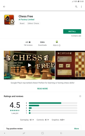 Press INSTALL and follow the instructions on the screen to install the app.