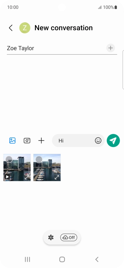 Press the gallery icon and go to the required folder.