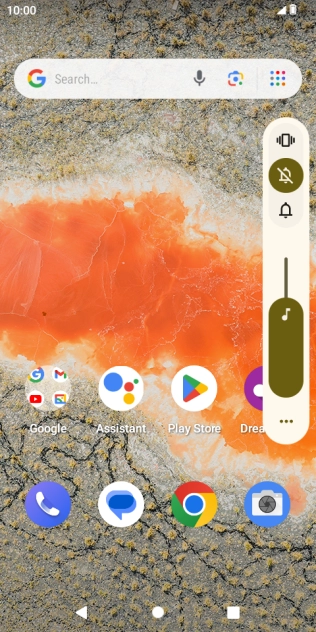 Press the sound icon to turn off silent mode.