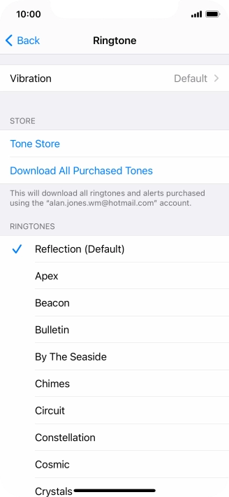 Press the required ring tones to hear them.